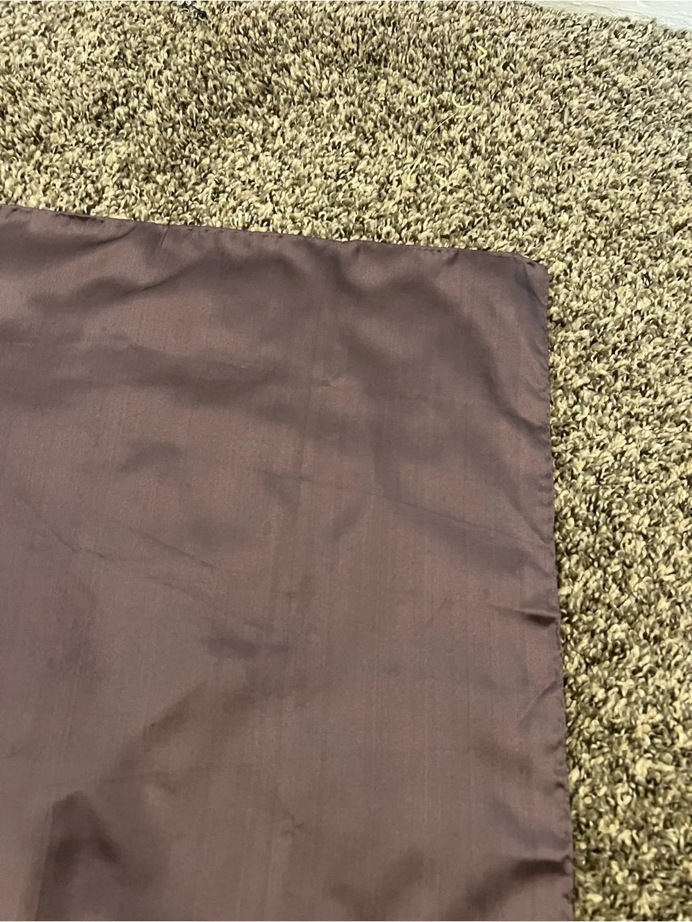 Vintage Ashear purple Italian silk hand rolled square neck scarf retro elegant